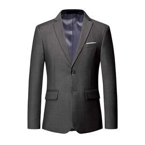 Men’s Mogu Casual Suit Jacket Blazer Slim Fit 2 Button Gray Size 42 NWT